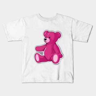 Charming Pink Teddy Bear Sticker No. 615 Kids T-Shirt